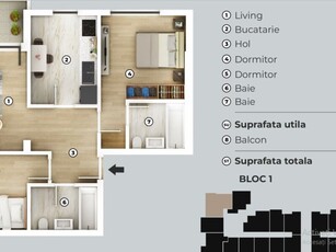 Apartament 3 camere Ilfov 3cam. dec/ 5min metrou Berceni Direct dezvoltato