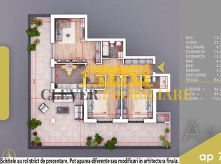 Apartament Finalizat 3 Camere Terasa 86 Mp Parcare BONUS