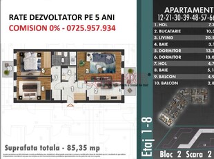 Arghezi Parc Berceni - bd Metalurgiei - 3 camere cu 2 bai