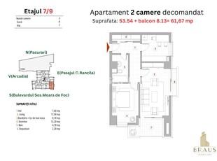 TOP! Fatada ventilata-GARA-CENTRU, bloc nou apt 2 camere 68 mp!