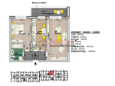 Apartament 2 camere de inchiriat