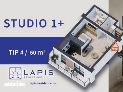 Apartament 1 camera - 50 mp - Dezvoltator - LAPIS Residence , Galata