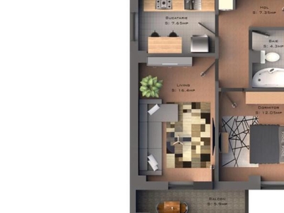 Visani apartament nou 53 mp, 2 camere, decomandat, de vanzare, aproape de Family Market, Cod 153794