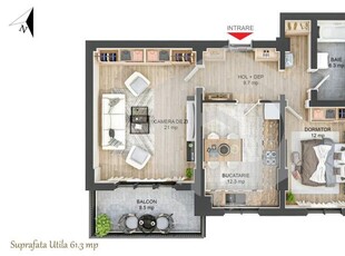 Rahova | Apartament 2 camere | Bucatarie Separata | Hipodrom IV