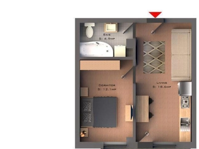 Apartament 2 camere Bucium , 36 metri, etaj parter Cod:153790