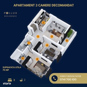 Apartament 3 camere, Militari Pollux Residence