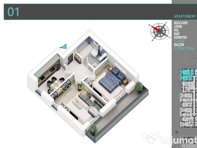 Apartament 2 Camere Bloc Mic