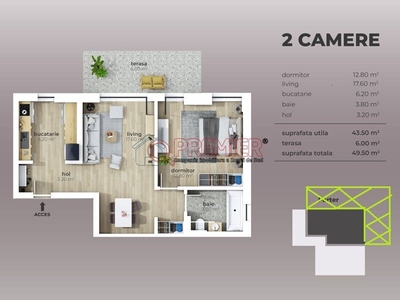 Apartament 2 camere Cheile Turzii, apartament 2 camere cu curte