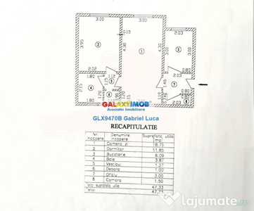 Apartament 2 camere 47mp | Nitu Vasile - PIata Sudului |