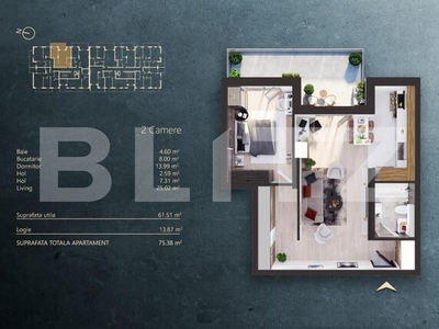 Apartament 2 camere intr-un Ansamblu rezidential Premium, zona Fabricii