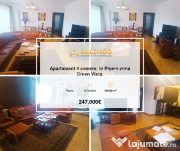 Apartament 4 camere, 104 mp utili, in Pipera zona Green Vis