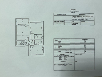 Apartament 3 camere decomandate etaj 1 Valea rosie Craiova