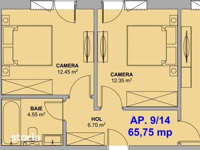 Apartament 1 camera, 47mp, zona Marasti