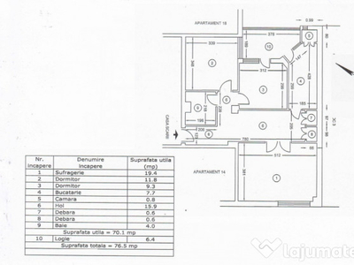 Apartament 3 camere Piata Daciei