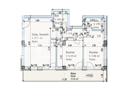 Apartament de 3 camere, semidecomandat, bloc nou, zona Pod IRA