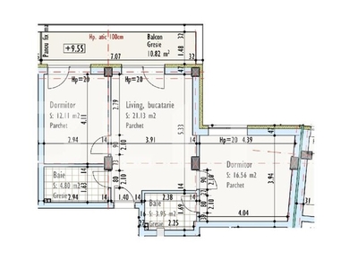 Apartament de 3 camere, semidecomandat, bloc nou, zona Pod IRA