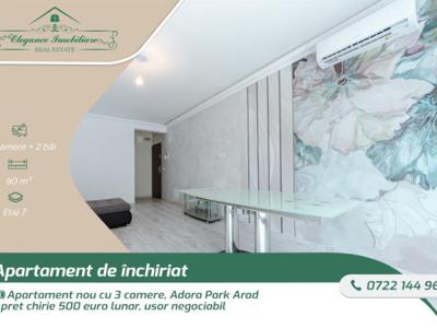 Apartament nou cu 3 camere de inchiriat, Adora Park Arad