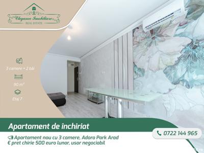 Apartament nou cu 3 camere de inchiriat, Adora Park Arad