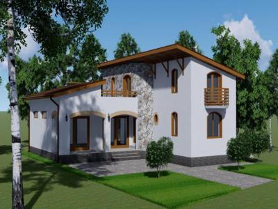 Proiect casa cu mansarda in constructie Micalaca