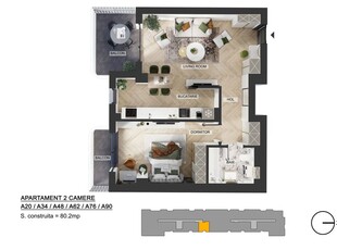 Apartament 2 camere | Pipera Plaza | 2 Terase | Bloc Finaliza