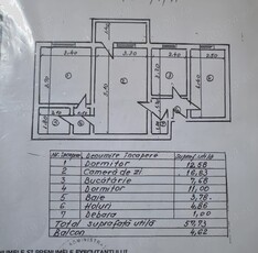 Apartament 3 camere de vânzare