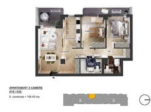 Apartament 3 camere | Pipera Plaza | 2 Terase | Bloc Finalizat