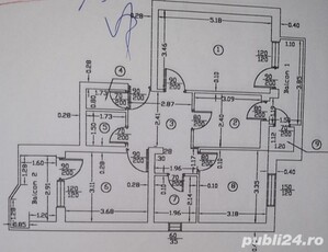 Vand apartament cu 3 camere