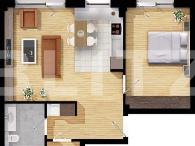 Apartament 2 camere, 53mp, mobilat si utilat, Sophia Residence, Buna Ziua