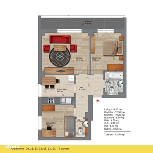 Apartament 3 camere, metrou Berceni - 2 min.