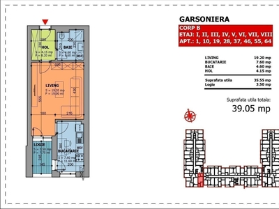 Garsoniera confort 3 complet mobilata in Iris