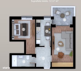 Apartament cu o camera, decomandat, 44 mp, Tatarasi, COMISION 0