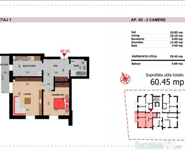 Apartament 2 camere 61mp metrou Aparatorii Patriei