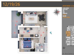 AP. 2 CAM. - BLOC NOU P+3 / PARCARE GRATUITA!