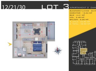 AP 2 CAM. LIVING OPEN SPACE / IDEAL LOCUINTA SAU DE INVESTIT!