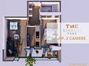 Apartament 2 camere, la 500m de Jumbo Berceni, TMC Park