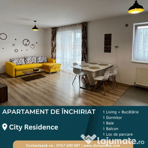 Apartament de închiriat, 2 camere, City Residence