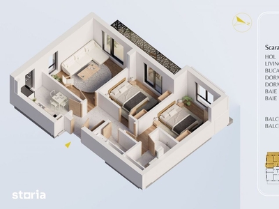 Apartament 2 Camere 10 Min Metrou Aparatorii Patriei 55.87mp