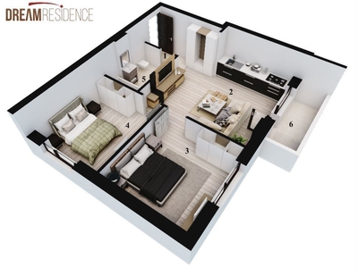 Apartament 3 camere, Dream Residence Rahova