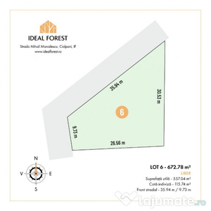 Ideal Forest - LOT 6 - 672.78 m2 PRET PROMOTIONAL