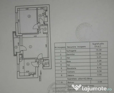 Apartament 2 camere etaj 1/4 zona 1 Mai, Calea lui Traian