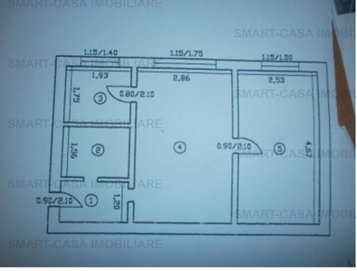 Apartament 2 camere nedecomandat Podu Ros