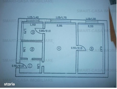 Apartament 2 camere nedecomandat Podu Ros