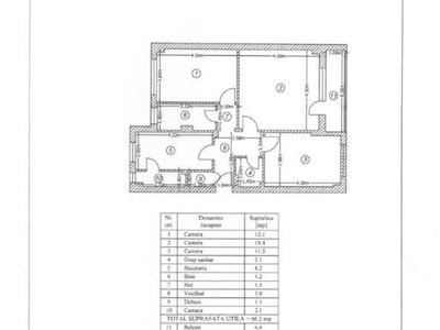 Apartament 3 camere Sebastian, Vulcan, vanzare 3 camere reabilitat