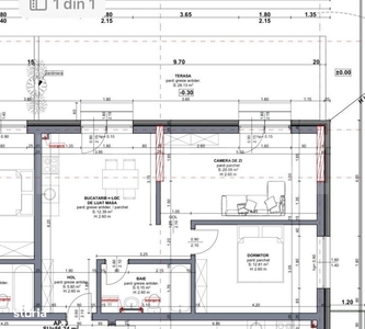 Apartament 3 camere, terasa 30 mp, orientare S-V, Beta Residence