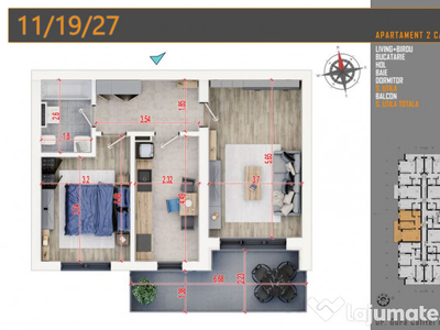 Titan-Theodor Pallady 2 camere decomandate Parcare Gratis