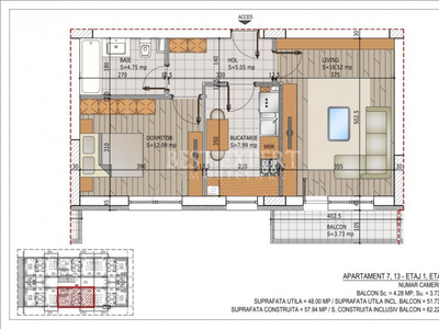 Apartament 2 camere ideal investitie