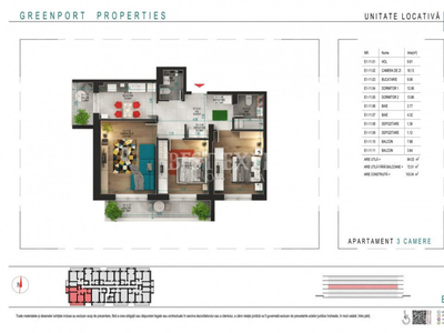 Apartament 3 camere decomandate-Zona Linistita