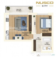 Apartament 2 camere | NUSCO City - Aviatiei | Centrala | Fin