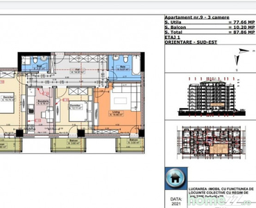 3 camere decomandat 88 mp bulevard pallady