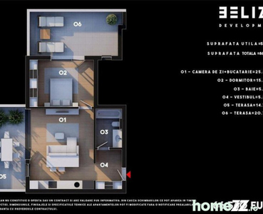 APARTAMENT 2 CAMERE BLOC FINALIZAT TERASE 35 mp